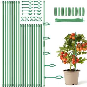 G9154k-11-n Dntorx 18pcs Plant Stakes 16inch And 12inch Adjustable Support Stake Green