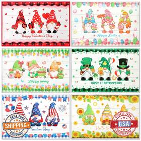 B0cnsgrbtp Drydiet 6 Pcs Valentines Day St. Patricks Spring Gnome Doormat 16x24 Rubber Felt B0cnsgrbtp Drydiet 6 Pcs Valentines Day St. Patricks Spring Gnome Doormat 16x24 Rubber Felt