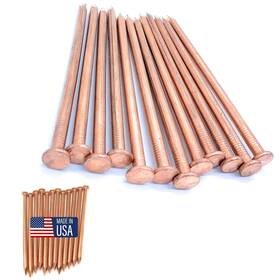 Dubbs-cn5-4 Dubbs Hardware 12-pack Pure Copper 5-inch Nail Spikes - Large Bronze