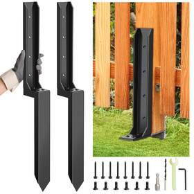 B0cw978smf Dukelai 2 Pcs Heavy Duty Fence Post Repair Kit Ground Stakes For Tilted Broken Wood