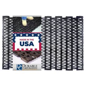 B005ckc82g Durable Corporation Durite Recycled Tire-link Outdoor Entrance Mat 20x30 Black Herringbone Eco-frien