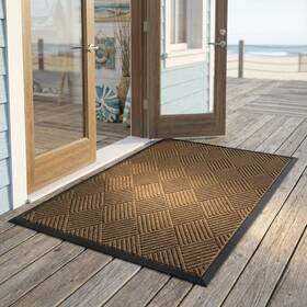B0bdtylysp Ecomills Diamond 3x4 Brown Entrance Door Mat Water Absorbent Dirt Trapper Non-sl