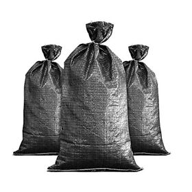 Empty Black Sandbags With Ties 16inch X 25inch Woven Polypropylene Sand Bags