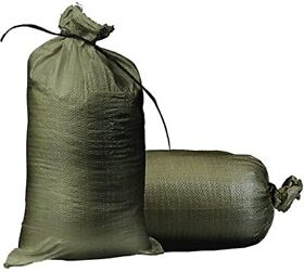 Sb1426-20p-gr Empty Sandbags Military Green With Ties 14 X 26 Flood Protection Bundle Of 20
