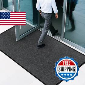 B0fb8gswhs Emqima Durable 3x4 Ft Front Door Mat Indoor Outdoor Commercial Heavy Duty Non-slip Entr