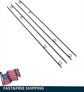 Etsg 699929737137 4pcs 55.5 Inch Steel Tent Canopy Ground Stakes With Angled Ends And 1 Loops