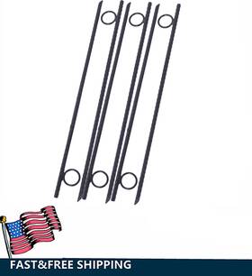 Etsg 699990114394 6pcs 18 Inch Steel Tent Canopy Ground Stakes With Angled Ends And 1 Loops