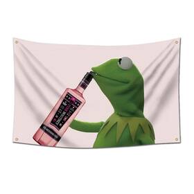 B0c6qsf335 Ewritn Kermit Pink Funny Flag Meme Banner For Room Guys 3x5 Ft Poster