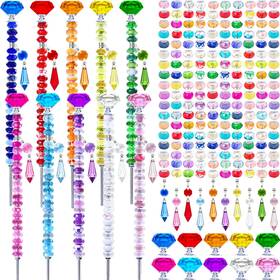 B0f6txzfjl Exway 247 Pcs Beaded Garden Stakes Kit Diy Fairy Wand Stake Beads Kits With As