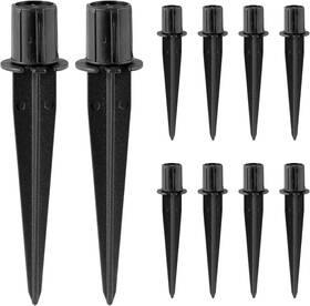 A-1-hg0065 Famsturlon 10 Pack Metal Stakes For Solar Lights Outdoor 0.78 Inch X 5.4 Black
