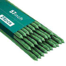 B085tdpssx Feed Garden Stakes 57 Inch 25 Pack Sturdy Plant Metal Sticks Support Plas