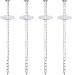 Fercery 778862141758 10 Inch Landscape Stakes Galvanized Metal Garden Inches- 20 Packs