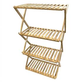 Ferry-morse 914129844905 28 Inch X 13 38 Indoor Pop-up 3-tier Natural Bamboo Plant Stand