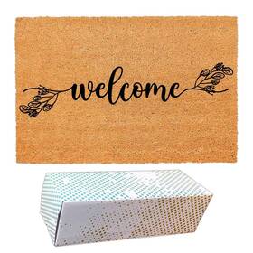 B0fdgbqy6l Fndmctps Funny Coir Doormat With Welcome Floral Design Botanical Theme - Front Door Mat B0fdgbqy6l Fndmctps Funny Coir Doormat With Welcome Floral Design Botanical Theme - Front Door Mat