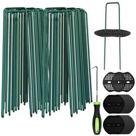 Fotmishu 782932965311 Landscape Staples 5.7inch 100pcs Garden Stakes With Gasket L