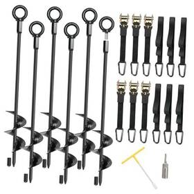 Dmzd-450-6 Fule Ground Anchors Screw In For Shed 6 Pack 18 Inch Trampoline High Wind 6pcs Dmzd-450-6 Fule Ground Anchors Screw In For Shed 6 Pack 18 Inch Trampoline High Wind 6pcs