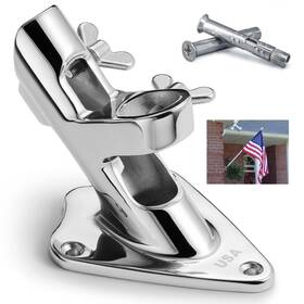 B0964zk659 Funnans Flag Pole Holder 316 Stainless Steel Heavy Duty Mount For House Wall Porch