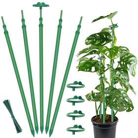 Eps-5 Gaginang Extendable Plant Stakes Adjustable Length From 17.9in 42.3inches5pcs Green Eps-5 Gaginang Extendable Plant Stakes Adjustable Length From 17.9in 42.3inches5pcs Green