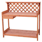 Garden Potting Table Bench Wood Outdoor Storage Work Station Planter Shelf Fir 753179260408 Garden Potting Table Bench Wood Outdoor Storage Work Station Planter Shelf Fir 753179260408