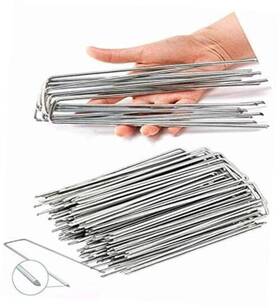 Garden Stakes 791258086884 10 Pcs 8 Inch 4mm Diameter Heavy-duty Landscape Staples 10pcs