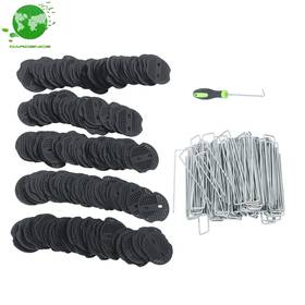 Gardenice 1627122 200 Pcs Plastic Fixing Gasket 6 Inch With Pick Hook Landscape Garden Staples