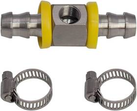 Gs-fa-fla-38 Gauges 3/8 Inch Fuel Line Pressure Barbed Push Lock T-fitting Adapter - 1/8-27 Npt Sen Gs-fa-fla-38 Gauges 3/8 Inch Fuel Line Pressure Barbed Push Lock T-fitting Adapter - 1/8-27 Npt Sen
