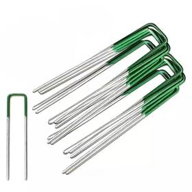 0230215 Gdlpzm 50 X 6 Inch Garden Lawn U-shaped Nails Galvanized Ground Green