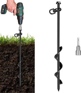 Gs01-0417 Gelbekuh 1 Pack Ground Anchor Heavy Duty Earth Anchors With Power Nut Black-1 Gs01-0417 Gelbekuh 1 Pack Ground Anchor Heavy Duty Earth Anchors With Power Nut Black-1