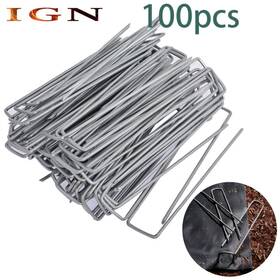 Ign1240550 Genrics 11 Gauge 6 Inch Landscape Staples Garden Stakes Galvanized Sod 100 Pack Ign1240550 Genrics 11 Gauge 6 Inch Landscape Staples Garden Stakes Galvanized Sod 100 Pack