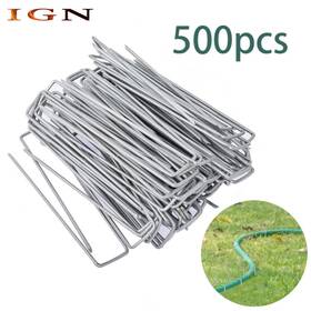 Ign1240722 Genrics 6 Inch Landscape Staples Garden Stakes Galvanized Sod 11 Gauge 500 Pack