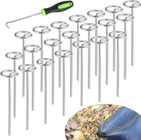Gs002 Gestone 150pcs Landscape Fabric Staples Stakes Pins 6 Inch Circle Top Garden Wee Gs002 Gestone 150pcs Landscape Fabric Staples Stakes Pins 6 Inch Circle Top Garden Wee