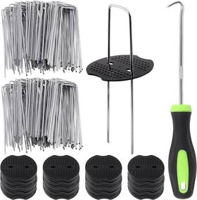 G-2401 Glarks 201pcs Garden Stakes Staples Kit 100pcs 6 Inch U-shaped Black G-2401 Glarks 201pcs Garden Stakes Staples Kit 100pcs 6 Inch U-shaped Black