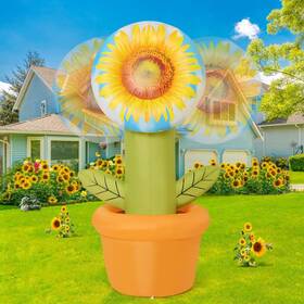 Dj-qt-91115 Goosh 5.5 Ft Spring Inflatable Sunflower Outdoor Decoration Colorful