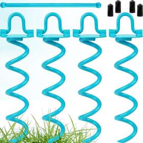 Gb-6873a4 Gray Bunny 10 Inch Ground Anchors - Swing Set 4 Pack Folding Ring Shed Anchor Kit Gb-6873a4 Gray Bunny 10 Inch Ground Anchors - Swing Set 4 Pack Folding Ring Shed Anchor Kit