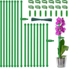 Hainanstry 659438886344 Plant Stakes 18inch And 16pcs 11inch Slim 0.23 Inch Green Hainanstry 659438886344 Plant Stakes 18inch And 16pcs 11inch Slim 0.23 Inch Green