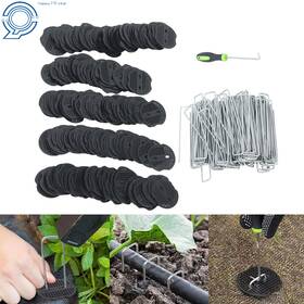 Hp116223 Happy19star 200 Pcs 6 Inch Stainless Garden Stakes Landscape Staples With Gasket Washer Caps Hp116223 Happy19star 200 Pcs 6 Inch Stainless Garden Stakes Landscape Staples With Gasket Washer Caps