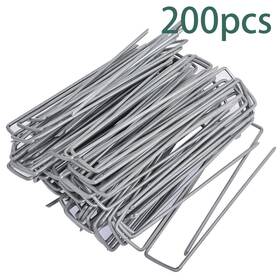 Hp43278 Happy19star Landscape Staples 6 Inch Galvanized Sod 100/200/500/1000 Pack Garden Stakes Hp43278 Happy19star Landscape Staples 6 Inch Galvanized Sod 100/200/500/1000 Pack Garden Stakes