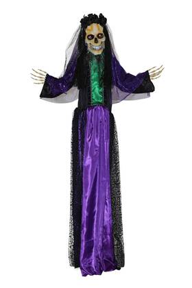 Haunted Hill Farm 840148709638 Life-size Talking Voodoo Bride Halloween Animatronic With