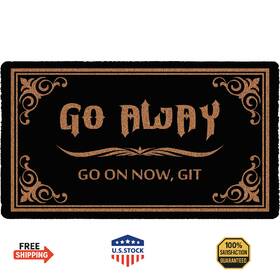 B0fh4471m9 Heyaobaihuo Go Away On Now Git Doormat 30 Inch X17 Funny Coir Welcome Mats For Fr