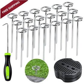 Hmc0032 Himake 120pcs Landscape Fabric Pins Weed Barrier Stakes With 60pcs Gaskets Silver Hmc0032 Himake 120pcs Landscape Fabric Pins Weed Barrier Stakes With 60pcs Gaskets Silver