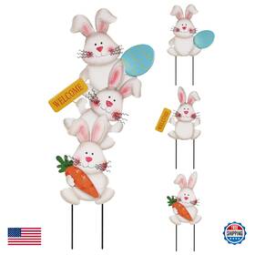B0dggddv37 Hogardeck Easter Decorations Outdoor 37 Inch 3 Stacked Cute Bunny Decorative Ga