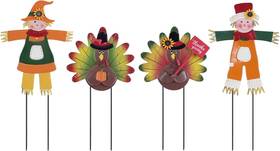 Hgmd-2169 Hogardeck Fall Decorations For Home Outdoor 4 Pcs Metal Turkey