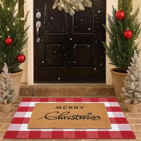B0cghy9ykq Homydecor Christmas Door Mat Combo Set - Coco Coir Welcome And 28x43 Inch Red Plaid Rug B0cghy9ykq Homydecor Christmas Door Mat Combo Set - Coco Coir Welcome And 28x43 Inch Red Plaid Rug