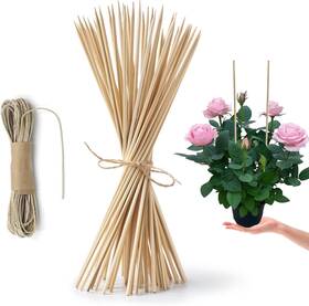 Hopelf 779172257535 50 Pack 16 Inch Bamboo Plant Stakes For Wood Garden Hopelf 779172257535 50 Pack 16 Inch Bamboo Plant Stakes For Wood Garden