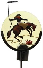 0193-slh104 Horse Silhouette Candle Holder Garden Stake