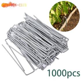 Icc1255236 Ign-club 1000 Pack 11 6 Inch Gauge Landscape Staples Garden Stakes Galvanized Sod