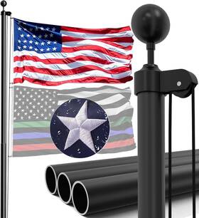 B0dnsmr3n1 Iiope 30ft Heavy Duty 13-gauge Extra-thick Aluminum Outdoor Flag Pole With Usa B0dnsmr3n1 Iiope 30ft Heavy Duty 13-gauge Extra-thick Aluminum Outdoor Flag Pole With Usa