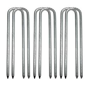 Ilssli 192817167912 Ground Stakes Tent Nails Anchors Garden Staples Steel Galv... Fast Ship