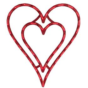 B000j6f9ii Impact Products 17 Inch Lighted Valentines Double Heart Window Silhouette Decoration