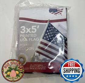 B00dba9mu0 Independence Flag U.s.a. 3x5ft Poly Cotton Brass Grommets
